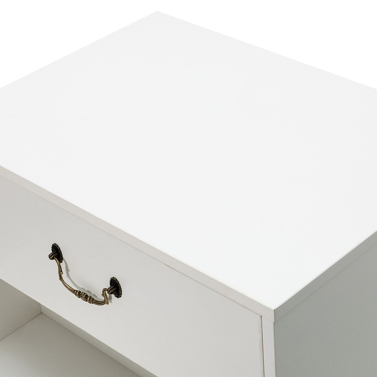 Retro 3-Drawer Wood Nightstand with Cabriole Legs
