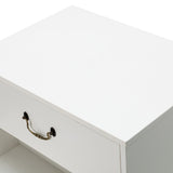 Retro 3-Drawer Wood Nightstand with Cabriole Legs
