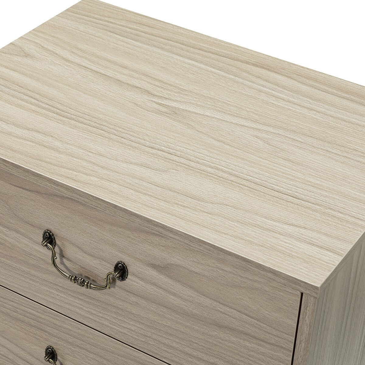 Retro 3-Drawer Wood Nightstand with Cabriole Legs