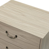 Retro 3-Drawer Wood Nightstand with Cabriole Legs