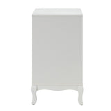 Retro 3-Drawer Wood Nightstand with Cabriole Legs