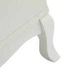 Retro 3-Drawer Wood Nightstand with Cabriole Legs