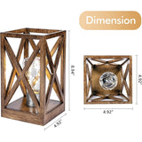 Retro Battery Powered Table Lamp, Battery Operated Cordless Desk Lamp - N/A