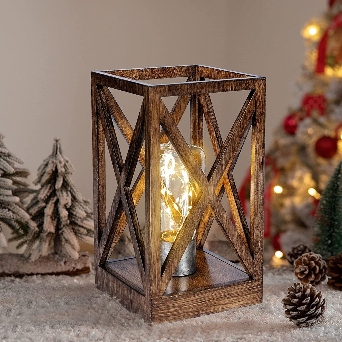 Retro Battery Powered Table Lamp, Battery Operated Cordless Desk Lamp - N/A