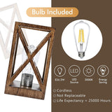 Retro Battery Powered Table Lamp, Battery Operated Cordless Desk Lamp - N/A