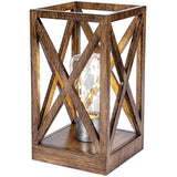 Retro Battery Powered Table Lamp, Battery Operated Cordless Desk Lamp - N/A