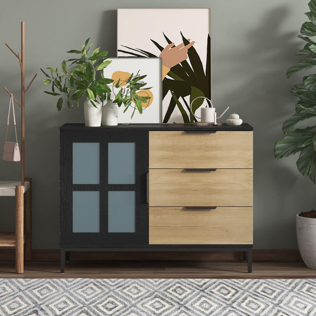 Retro Design Drawer Dresser Bar Cabinet Side Cabinet Storge Cabinet