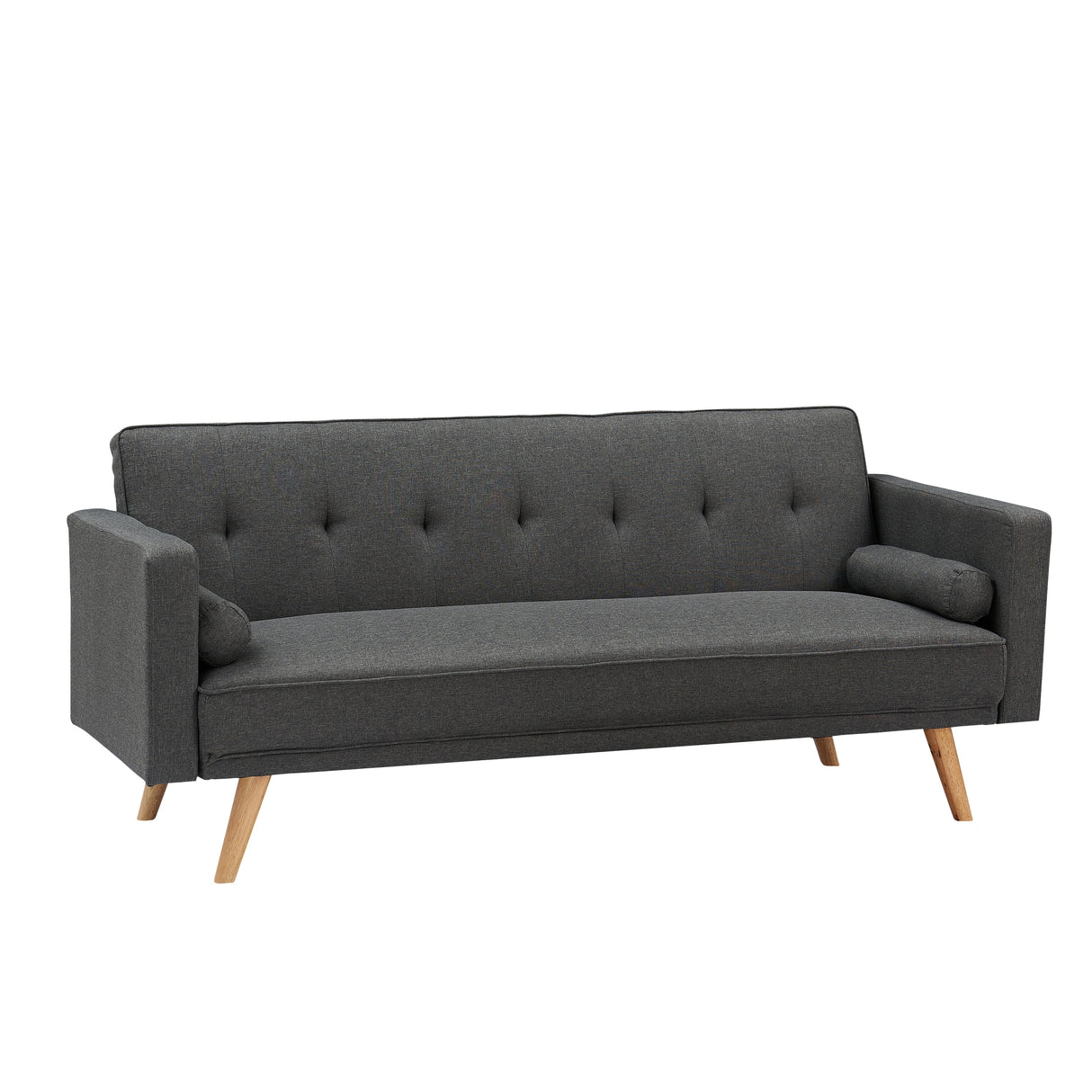 Retro Double Corner Folding Sofa Bed Two Throw Pillows
