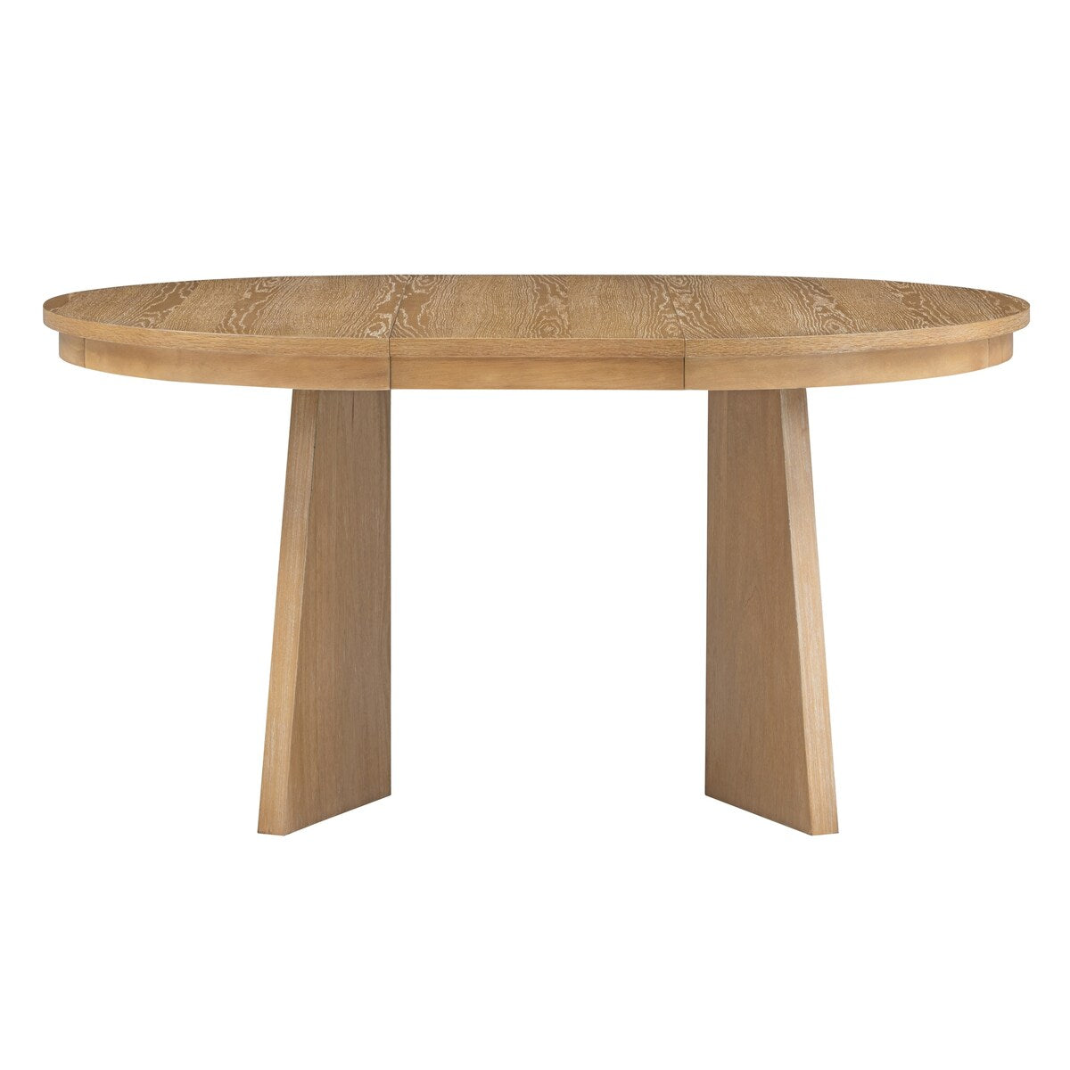Retro Extendable Dining Table with a 16-inch Middle Leaf for Dining Room and Kitchen