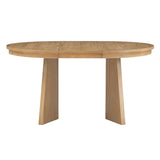 Retro Extendable Dining Table with a 16-inch Middle Leaf for Dining Room and Kitchen