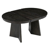 Retro Extendable Dining Table with a 16-inch Middle Leaf for Dining Room and Kitchen
