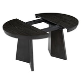 Retro Extendable Dining Table with a 16-inch Middle Leaf for Dining Room and Kitchen