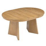 Retro Extendable Dining Table with a 16-inch Middle Leaf for Dining Room and Kitchen