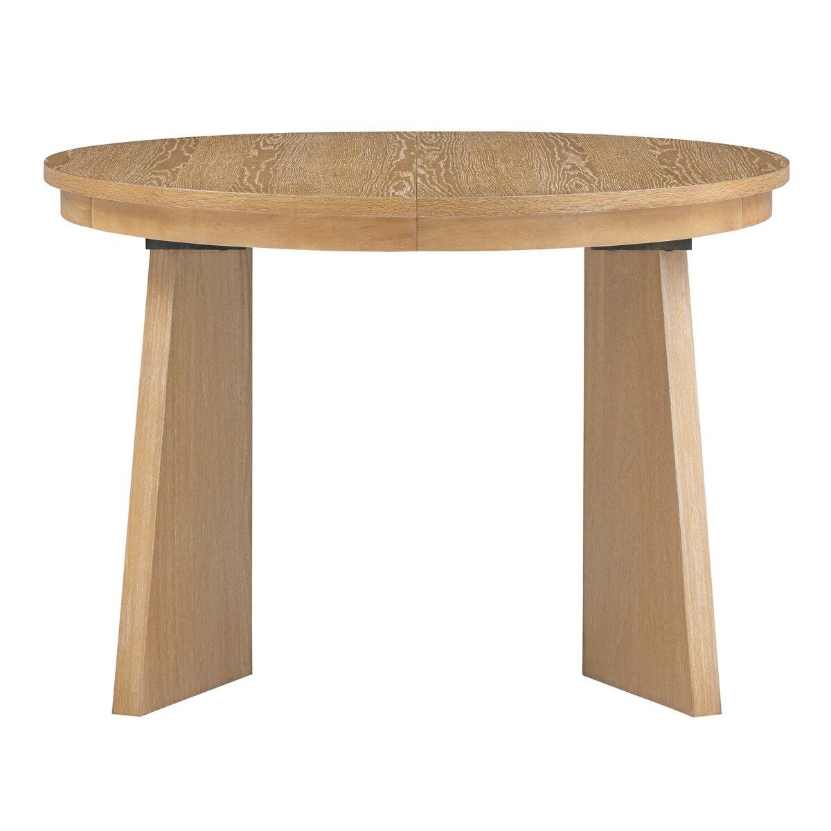 Retro Extendable Dining Table with a 16-inch Middle Leaf for Dining Room and Kitchen