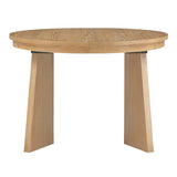 Retro Extendable Dining Table with a 16-inch Middle Leaf for Dining Room and Kitchen