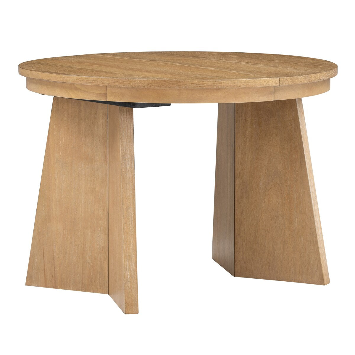 Retro Extendable Dining Table with a 16-inch Middle Leaf for Dining Room and Kitchen