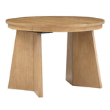 Retro Extendable Dining Table with a 16-inch Middle Leaf for Dining Room and Kitchen
