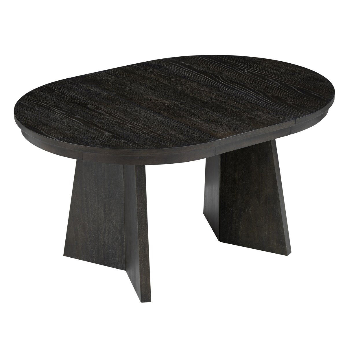 Retro Extendable Dining Table with a 16-inch Middle Leaf for Dining Room and Kitchen