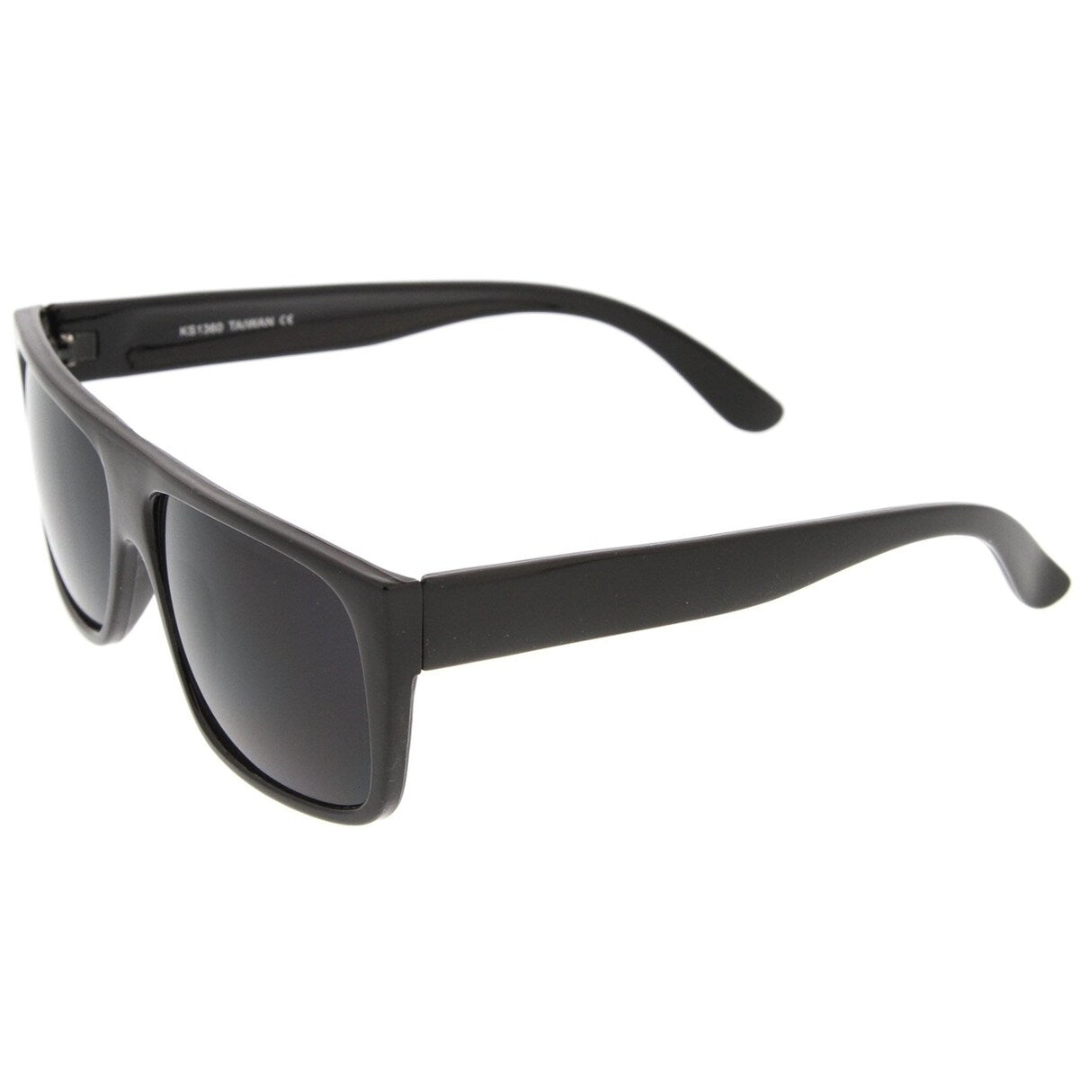 Eazy E Style Retro Flat Top Rectangle Sunglasses 57Mm Wide Temple Uv400