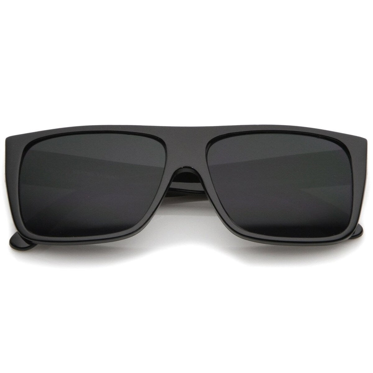 Eazy E Style Retro Flat Top Rectangle Sunglasses 57Mm Wide Temple Uv400