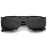 Eazy E Style Retro Flat Top Rectangle Sunglasses 57Mm Wide Temple Uv400