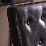 Retro Lounge Chair Solid Wood Frame Loveseat for Living Room
