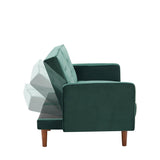 Retro Split Sofa Fabric Padded Convertible Sleeper Sofa, Easily Assembled Loveseat