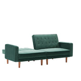 Retro Split Sofa Fabric Padded Convertible Sleeper Sofa, Easily Assembled Loveseat