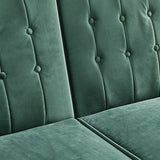 Retro Split Sofa Fabric Padded Convertible Sleeper Sofa, Easily Assembled Loveseat