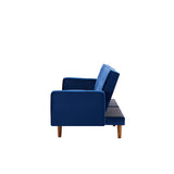 Retro Split Sofa Fabric Padded Convertible Sleeper Sofa, Easily Assembled Loveseat