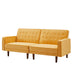 Retro Split Sofa Fabric Padded Convertible Sleeper Sofa, Easily Assembled Loveseat