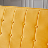 Retro Split Sofa Fabric Padded Convertible Sleeper Sofa, Easily Assembled Loveseat