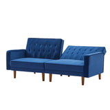 Retro Split Sofa Fabric Padded Convertible Sleeper Sofa, Easily Assembled Loveseat