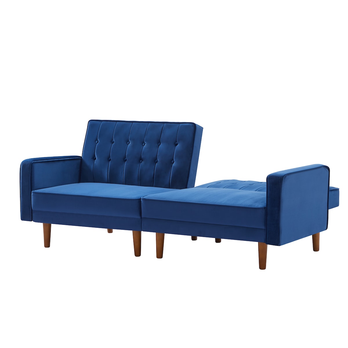 Retro Split Sofa Fabric Padded Convertible Sleeper Sofa, Easily Assembled Loveseat