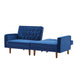 Retro Split Sofa Fabric Padded Convertible Sleeper Sofa, Easily Assembled Loveseat