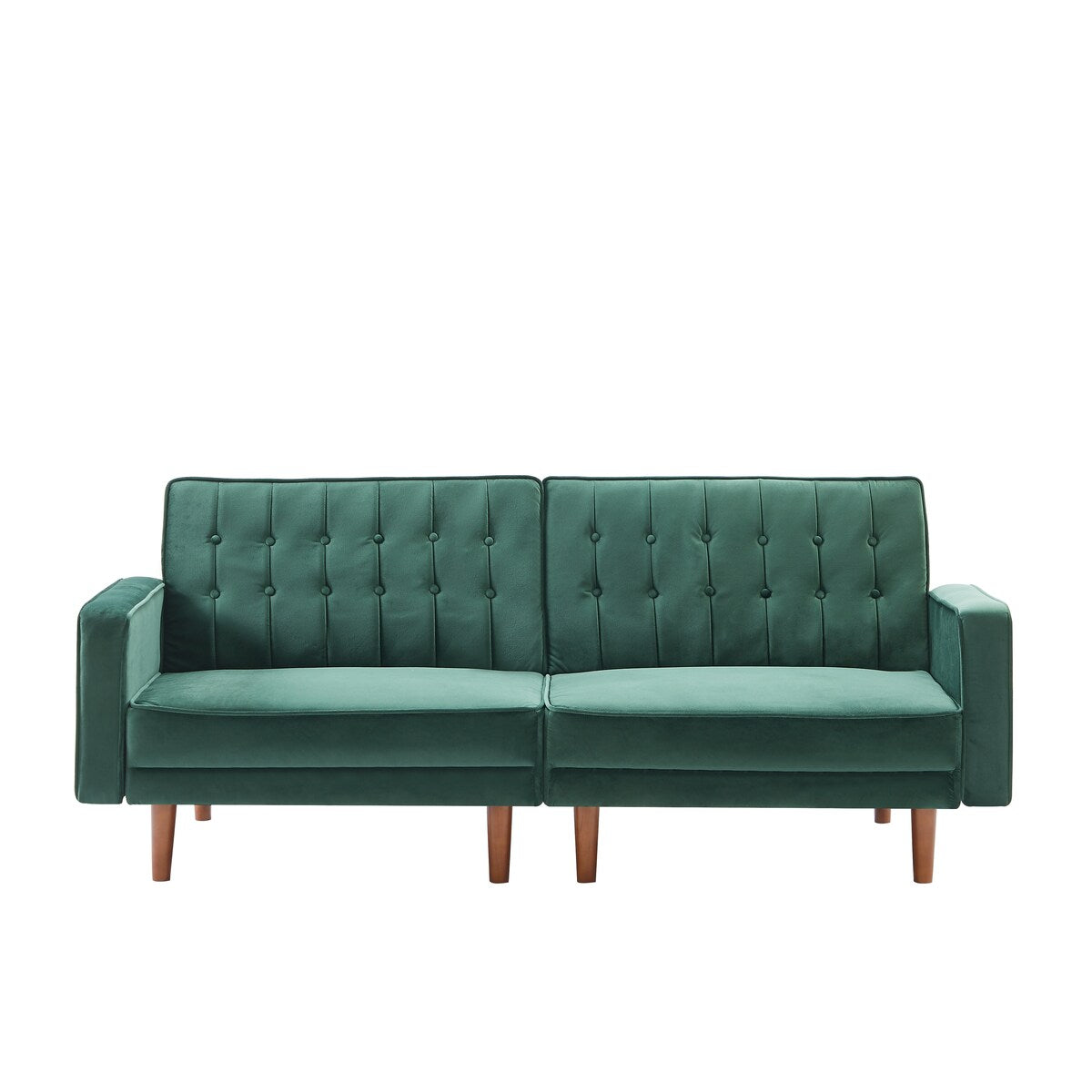 Retro Split Sofa Fabric Padded Convertible Sleeper Sofa, Easily Assembled Loveseat