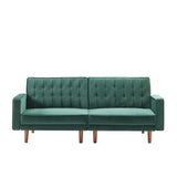 Retro Split Sofa Fabric Padded Convertible Sleeper Sofa, Easily Assembled Loveseat