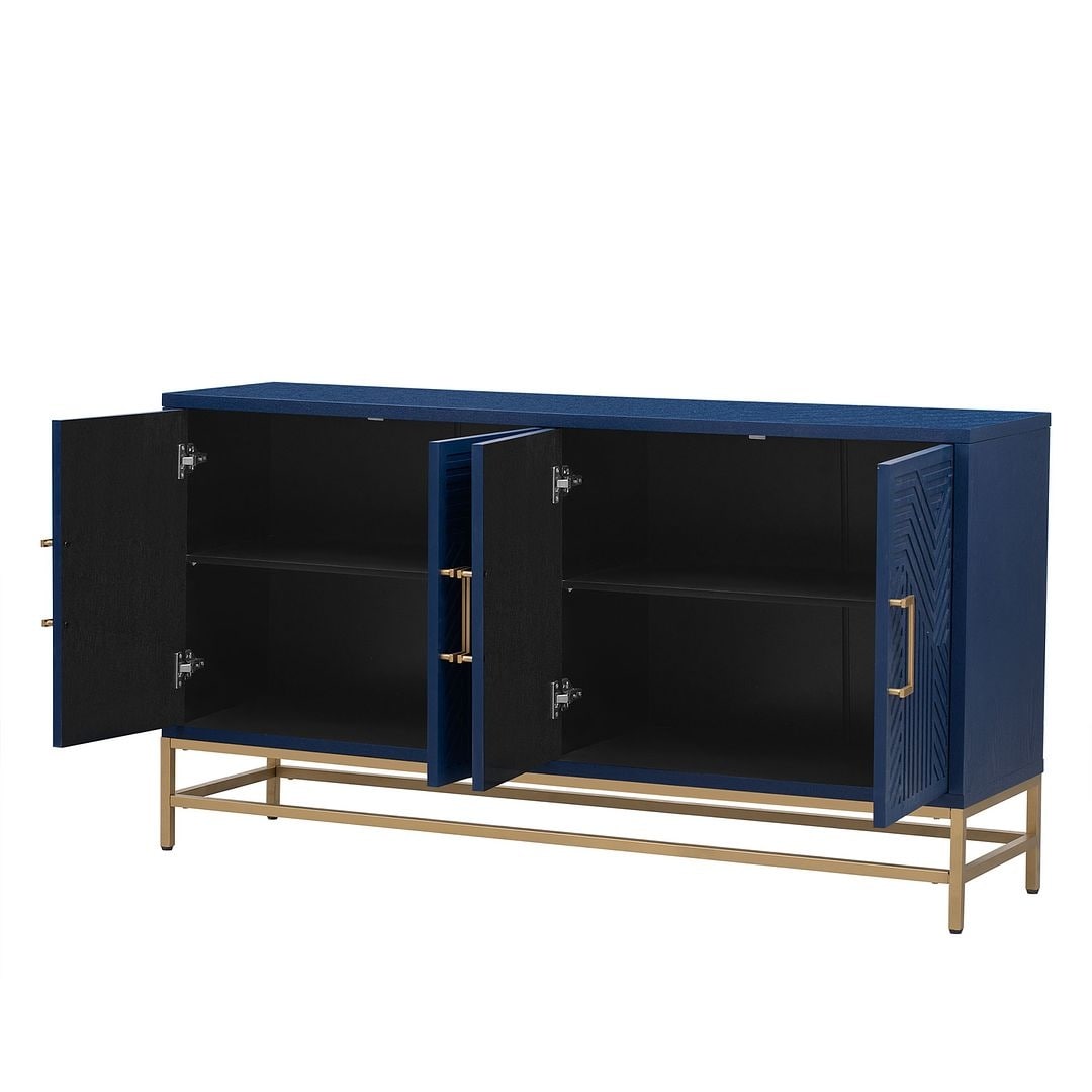 Retro-Style Modern Sideboard with 2 Doors and Adjustable Shelves