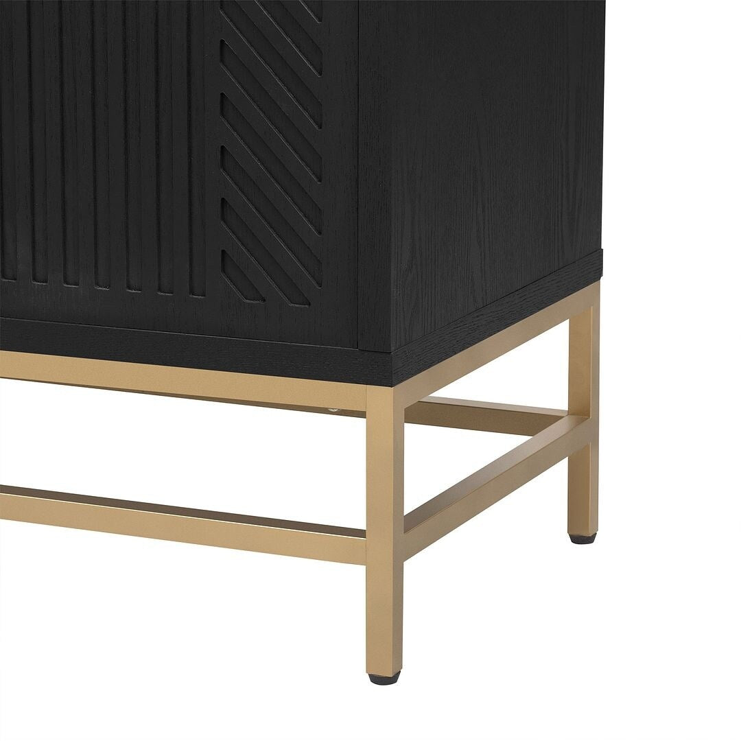 Retro-Style Modern Sideboard with 2 Doors and Adjustable Shelves