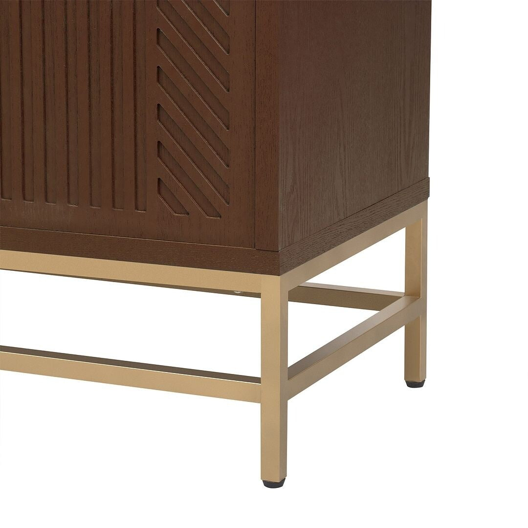 Retro-Style Modern Sideboard with 2 Doors and Adjustable Shelves