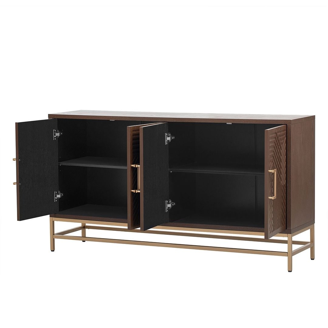 Retro-Style Modern Sideboard with 2 Doors and Adjustable Shelves