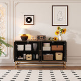 Retro-Style Modern Sideboard with 2 Doors and Adjustable Shelves
