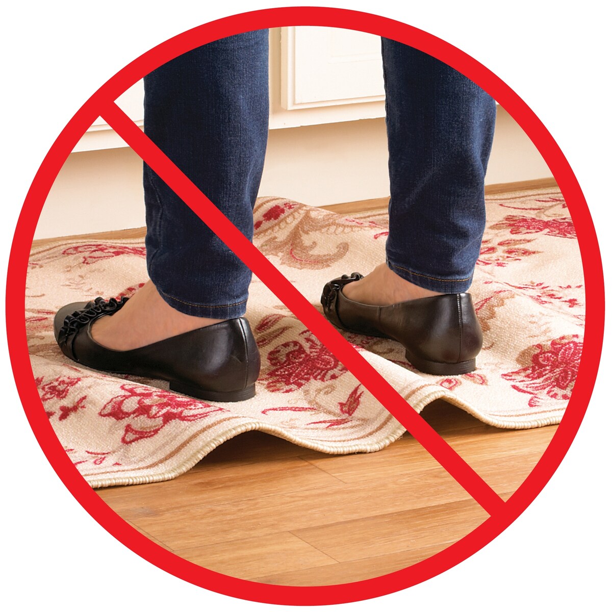 Reusable Slip Resistant Rug Grippers - Set of 8 - Black - 6" x 3"