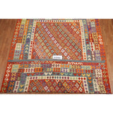 Reversible Kilim Area Rug Flat-weave Wool Carpet - 8'7"x 11'6"