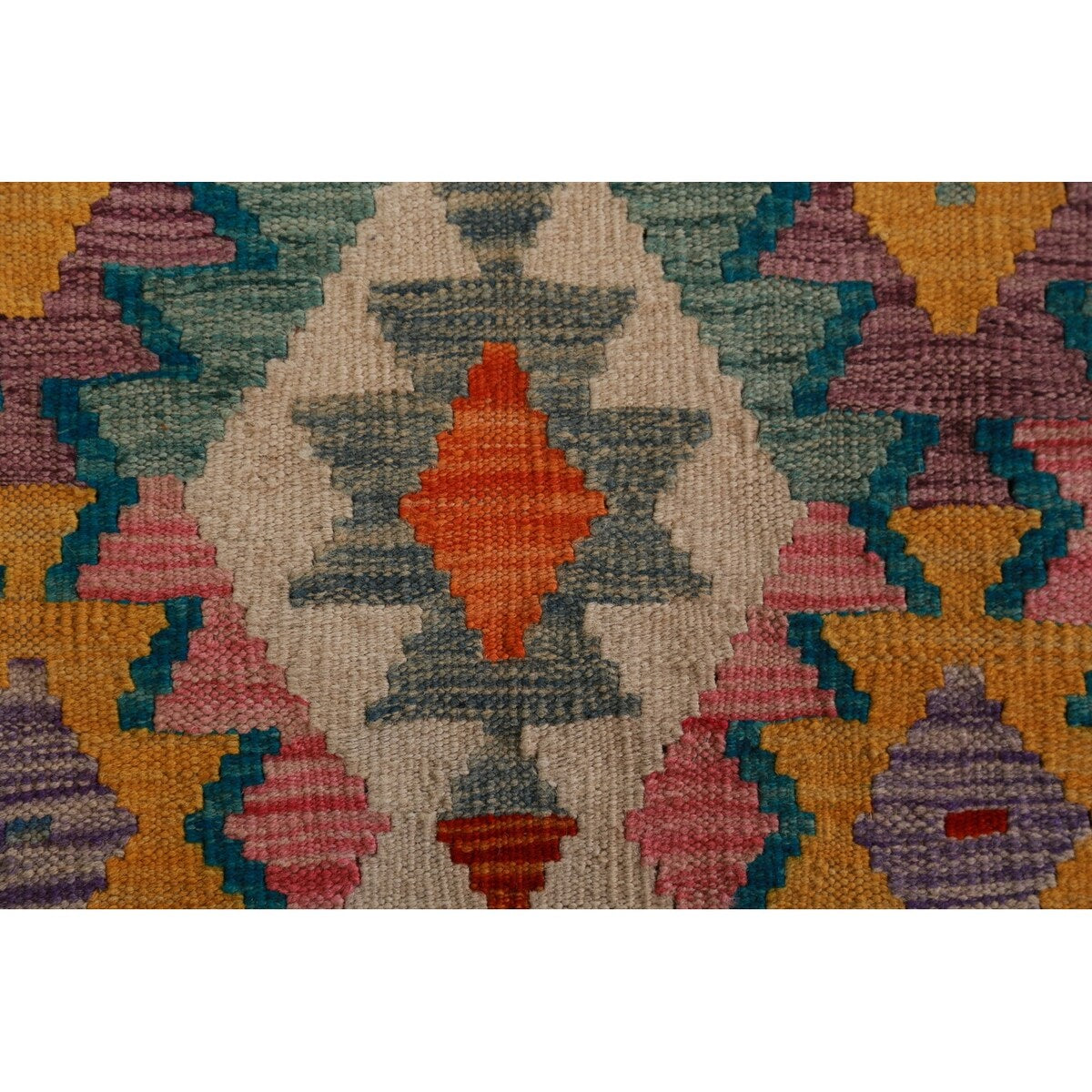 Reversible Kilim Oriental Area Rug Multi-Color Flatweave Wool Carpet - 10'4"x 13'1"