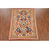 Reversible Kilim Rug Flatweave Multicolor Wool Carpet - 5'9"x7'11"