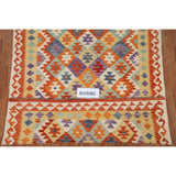 Reversible Kilim Rug Flatweave Multicolor Wool Carpet - 5'9"x7'11"