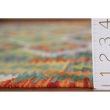 Reversible Kilim Rug Hand-Woven Wool Foyer Carpet - 3'4"x 5'4"