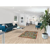 Reversible Kilim Rug Hand-Woven Wool Foyer Carpet - 3'4"x 5'4"