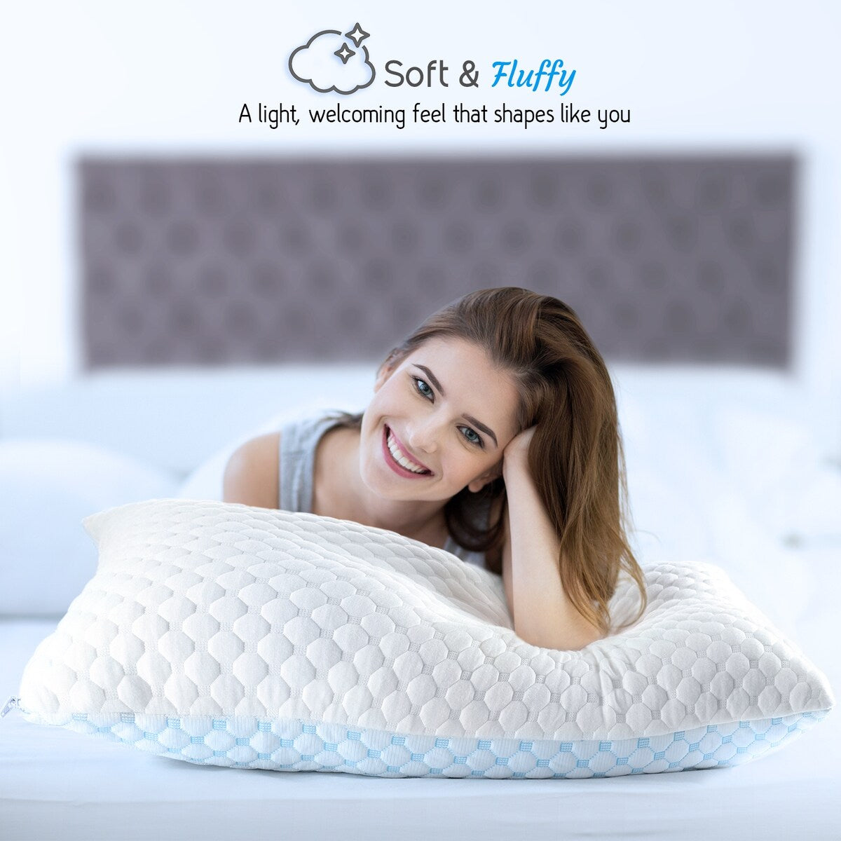 Nestl Coolest Heat and Moisture Reducing Ice Silk Pillow - Gel Infused Adjustable, Breathable, and Washable Memory Foam Pillow